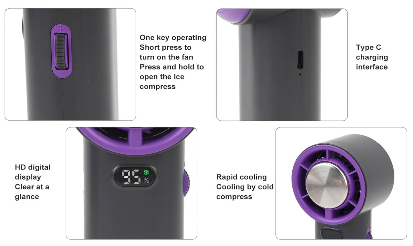 Refrigeration Ice Compress Small Handheld Fan